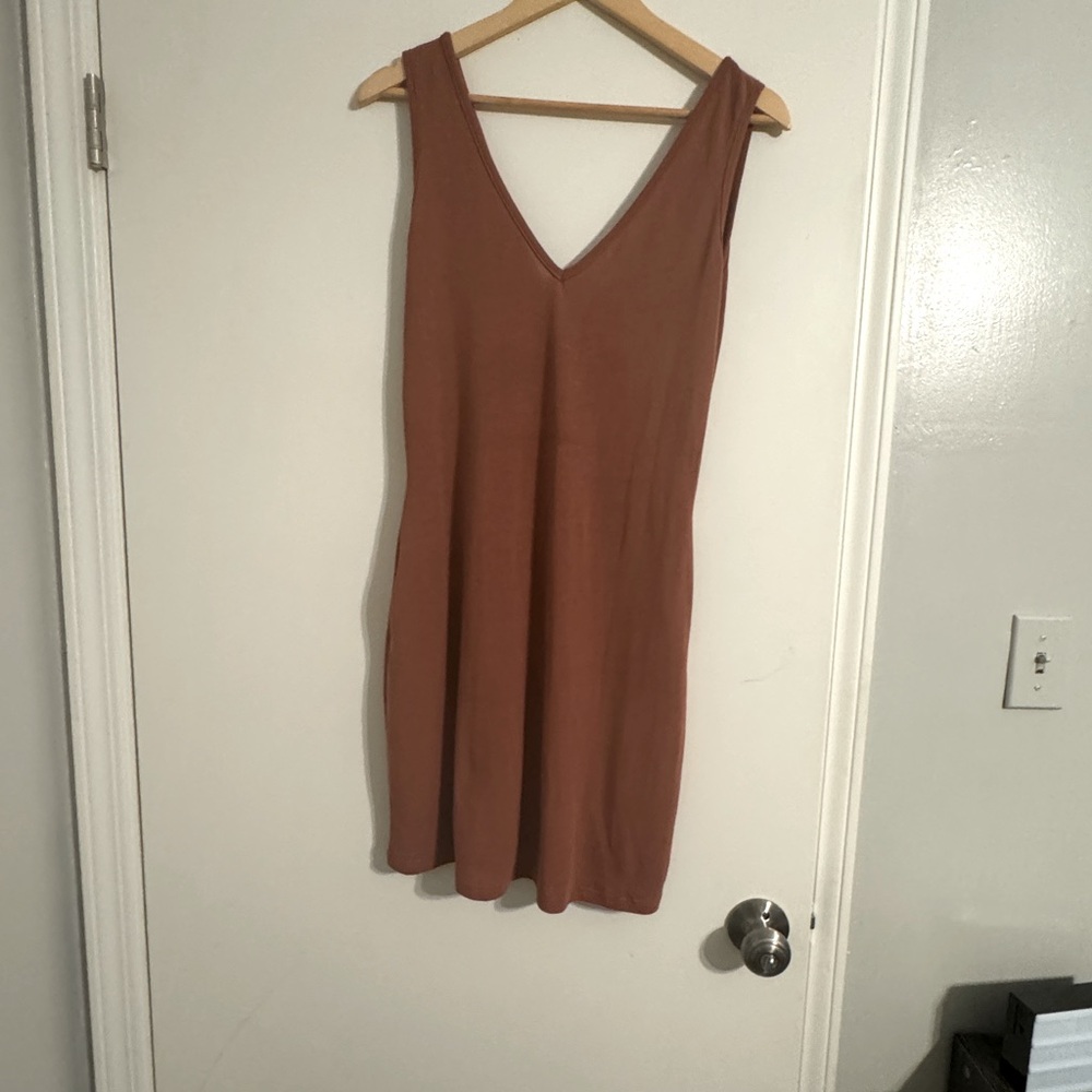 Terracotta T-shirt dress
